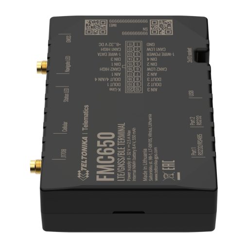 Teltonika FMB650 2 SIM RS232 GPS Tracker 4G LTE Cat 1 for advanced applications with high capacity battery backup and external antennas - Image 10